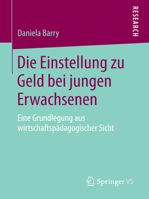 cover image of Die Einstellung zu Geld bei jungen Erwachsenen